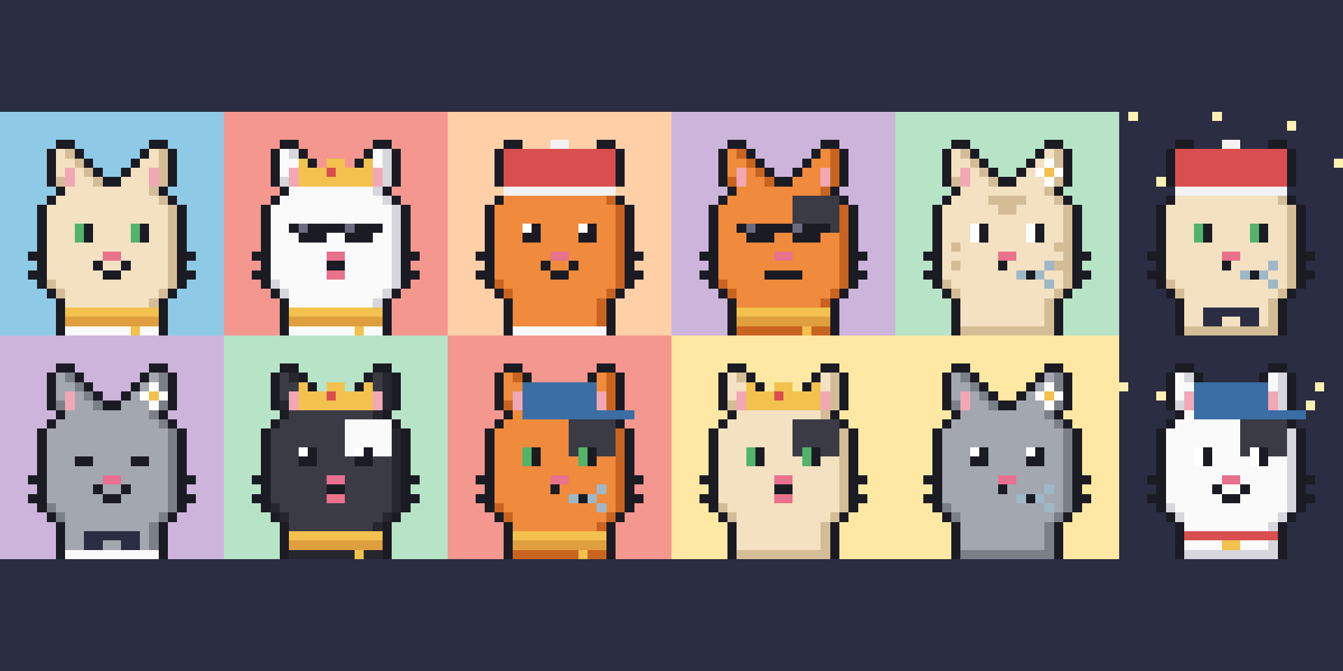 Bitpaws pixel cats banner